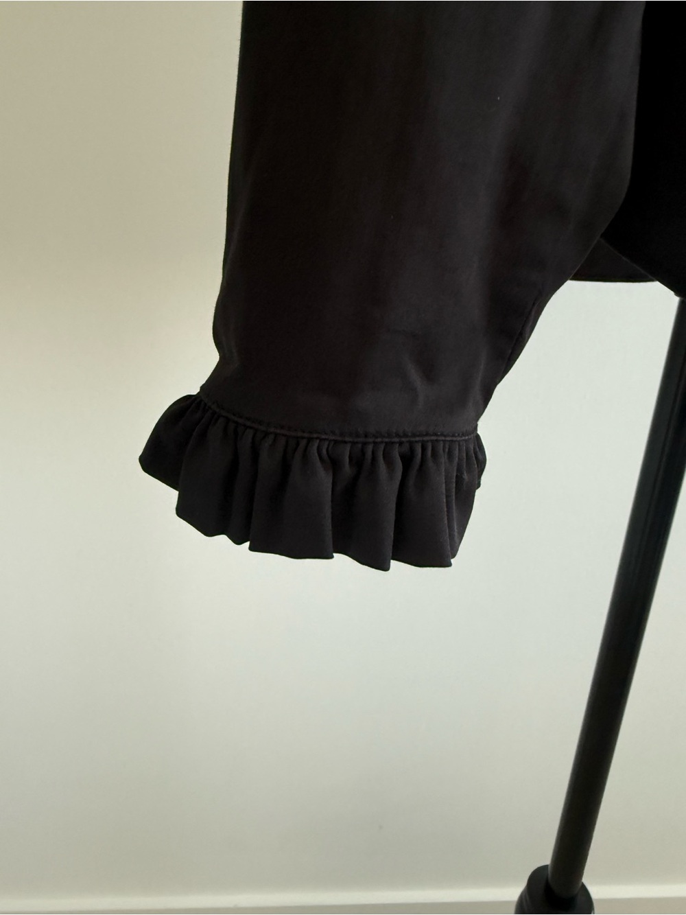 MOS MOSH Womens Black Long-Sleeve Ruffle Cuff Blouse - Picture 3 of 11